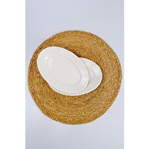 Liana 2’li 20 Cm Porselen Kayık Tabak Krem Tl4012307 C320.225