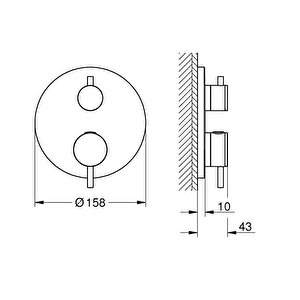 Grohe Ankastre Termostatik Banyo Bataryası - 24358al0