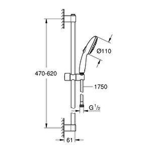 Grohe Tempesta 110 Duş Seti 3 Akışlı (rain, Jet, Massage) - 26916003