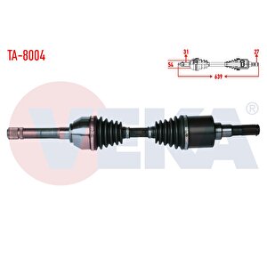 Komple Aks Sag On Tata Xenon 2.2 16v Td Uzunluk 639mm 2011-