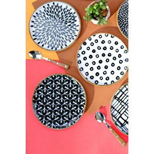 New Fractal Pasta Takımı 20cm 6 Parça Yeni Şeritli