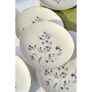 Tabak Evi̇ Pebble Lila Pasta Takımı 19x21cm 6 Parça Pbl6ptprs995