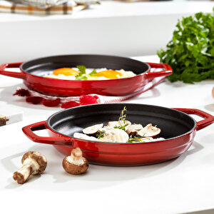 Guss Chef Döküm Sahan Çift Kulplu 19 Cm 1 Parça-kırmızı