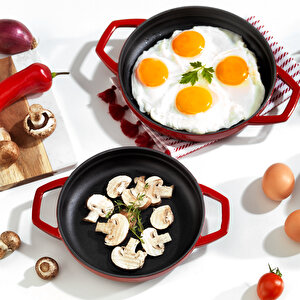 Guss Chef Döküm Sahan Çift Kulplu 19 Cm 1 Parça-kırmızı