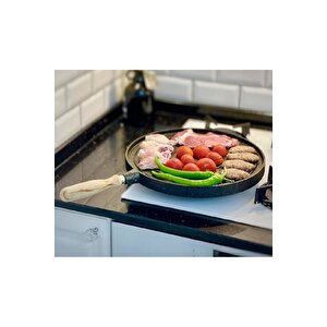 Altunay Hamarat Çift Taraflı Granit Kaplı 35 Cm Döküm Gözleme-grill Tava