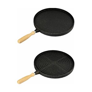 Altunay Hamarat Çift Taraflı Granit Kaplı 35 Cm Döküm Gözleme-grill Tava