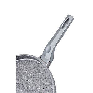3291 Metal Kapaklı 36 Cm Balık Gözleme Bazlama Tavası Gri