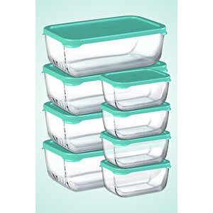 8 Parça Snowbox Saklama Kabı Takımı / 4 Büyük + 4 Orta
