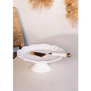 Grande Pasta Kek Standı Beyaz 32x12 Cm Grd0011