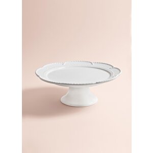 The Mia Grande Pasta Kek Standı Beyaz 31x12 Cm Grd0014