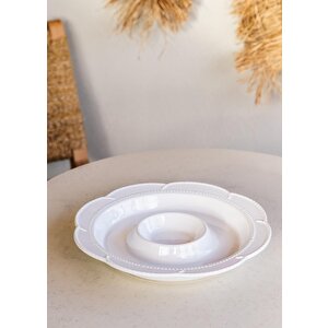 Grande Servis Tabağı Bölmeli Beyaz 39 Cm Grd0013