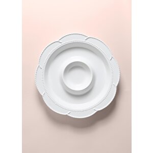 The Mia Grande Servis Tabağı Bölmeli Beyaz 39 Cm Grd0013