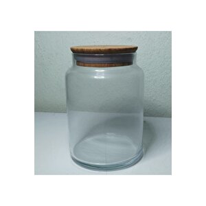 Bambu Kapaklı Cam Kavanoz 500ml