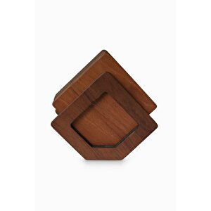 Üçgen Bardak Altlığı Seti - Sapele- 8'li
