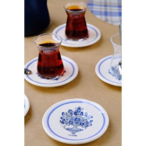 Tabak Evi̇ Fulya Antik Çay Bardak Takımı 6 Kişilik 12 Parça Flycs12prs1017