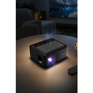 Neopix Projeksiyon Cihazı Taşınabilir Ev Sineması Wifi Bluetooth Lcd Led Projektör Neopix 110 Siyah
