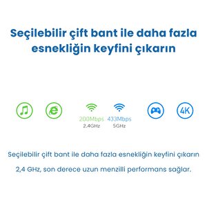 Cudy Wu650 5ghz 433mbps, 2.4ghz 200mbps Wi-fi Mini Usb Adaptör(ac1200 Serisi)