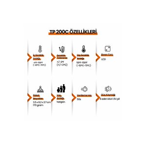 Thermopro Tp200c Wifi İç-dış Mekan Dijital Sıcaklık Termometre