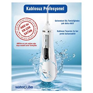 Wp-v500-w Water Flosser Taşınabilir, Şarjlı, Masajlı, Diş Protez Bakım Ve Ağız Duşu