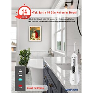 Waterpulse Wp-v500-w Water Flosser Taşınabilir, Şarjlı, Masajlı, Diş Protez Bakım Ve Ağız Duşu