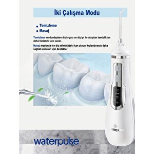 Waterpulse Wp-v500-w Water Flosser Taşınabilir, Şarjlı, Masajlı, Diş Protez Bakım Ve Ağız Duşu