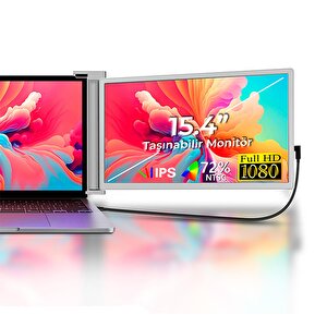 Npo Npm3 15.4" Fhd 1080p Ips Type-c Taşınabilir Dizüstü Tek Monitör Çoklayıcı Notebook Monitör