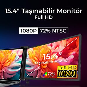 Npo Npm3 15.4" Fhd 1080p Ips Type-c Taşınabilir Dizüstü Tek Monitör Çoklayıcı Notebook Monitör