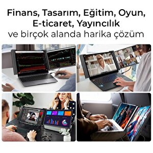 Npo Npm3 15.4" Fhd 1080p Ips Type-c Taşınabilir Dizüstü Tek Monitör Çoklayıcı Notebook Monitör