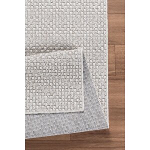 Natura Premium Kalite Kaymaz Tabanlı Doğal Yıkanabilir Kilim Oturma Odası Balkon Bahçe Mutfak Kilim Bk-102 Kemik 80x300 Cm 80x300 cm