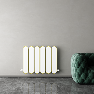 Magico Double Yatay Alüminyum Radyatör Modern Tasarım Beyaz 60x74,5 cm