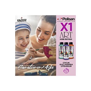 Polisan X1art Multisurface Hobi Boyası 120ml - 0093 Gri