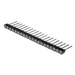 Socket, With Machined Contacts, 1-row (single Row), L=7.43mm, Pitch 2.54mm, Number Of Contacts: 20