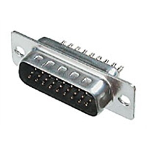 High-density D-sub Connector, 44-poles, Male, Solder Cups