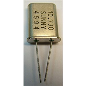 Kristal, 10,73 Mhz Hc-18/u