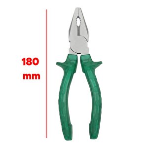 Çok Amaçlı Sağlam Ekonomik Pense 180 Mm Ergonomik Pvc İzole Saplı Tel Keblo Kesme Sıyırma Sıkma