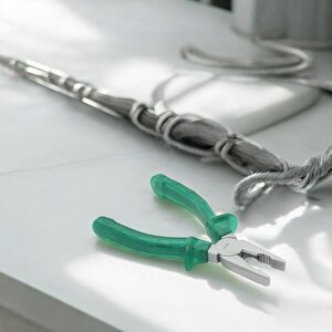 Çok Amaçlı Sağlam Ekonomik Pense 180 Mm Ergonomik Pvc İzole Saplı Tel Keblo Kesme Sıyırma Sıkma