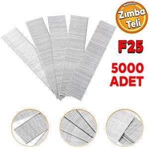 Zımba Teli F25 Sanayi Tipi 25 Mm Makina Çivi Çivisi Süpürgelik Parke Ahşap Mdf Tel 5000 Adet