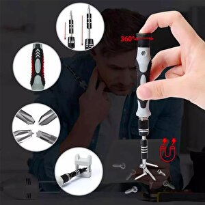 Zhltools 115 Parça Profesyonel Cep Telefonu Tablet Laptop Tamir Seti Tornavida Seti