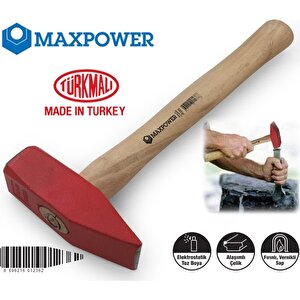 Maxpower Ahşap Saplı Çekiç 500gr