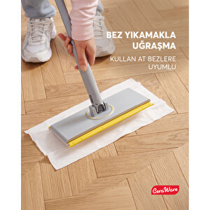Home Care Pratica Click Mop Set El Değmeden Bez Tak Çıkar Kullan At ve Tüm Bezlerle Uyumlu