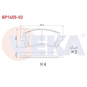 Fren Balata On Subaru Forester (sf) 1995-2002 / Impreza 1992-2000 / Impreza 2000-2007 / Legacy Ii (bd,bg) 1994-1999 / Outback (be, Bh) 1998-2003