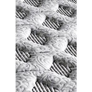 Line Visco Yatak 90x190 Cm Tek Kişilik 28 Cm Visco Süngerli Yaylı Lüks Yatak Orta Sert Koyu Gri