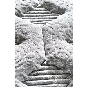 Line Visco Yatak 90x190 Cm Tek Kişilik 28 Cm Visco Süngerli Yaylı Lüks Yatak Orta Sert Koyu Gri