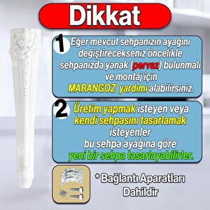 Nehir Plastik Sehpa Ayağı 40 Cm Beyaz Orta Ayak Zigon Sehpa Mobilya Masa Ayakları Beyaz 1 Adet