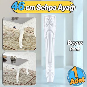 Erva Plastik Sehpa Ayağı 46 Cm Beyaz Renk Orta Ayak Zigon Sehpa Mobilya Masa Ayakları Beyaz 1 Adet