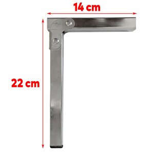 Sofra Ayağı 22 Cm Metal Katlanır Siyah Taban Yer Sofrası Sini Altı Mobilya Ayak Sehpa Masa