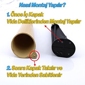 Açılı Konik 12 Cm Açık Ceviz 4 Adet Ayak Mobilya Yükseltici Baza Ayağı Koltuk Kanepe Puf Ayakları