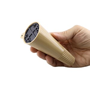 Açılı Konik 12 Cm Açık Ceviz 4 Adet Ayak Mobilya Yükseltici Baza Ayağı Koltuk Kanepe Puf Ayakları