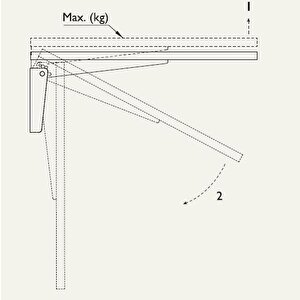 Gürçay Katlanır Duvar Masa Ayağı 45cm (1 Çift) Siyah