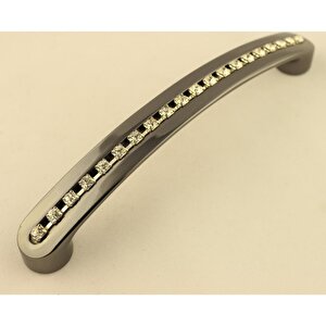 Gürcay Sıralı Taşlı Lama Kulp 128mm Füme (2 Adet)
